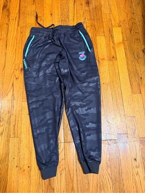 Youth Black Raskol Apparel "Peach Daddy" Performance Joggers (Neon Camo Edition